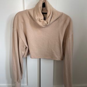 Cropped turtleneck sweater